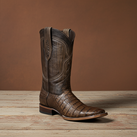 8009 - RockinLeather Men's West Caiman Square Toe Western Boot