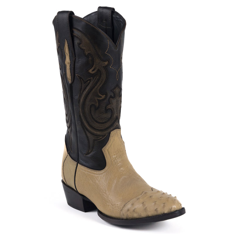 Load image into Gallery viewer, 8010 - RockinLeather Men&#39;s Orix Smooth Ostrich Pointed Toe Boot w/Full Quill Ostrich Toe
