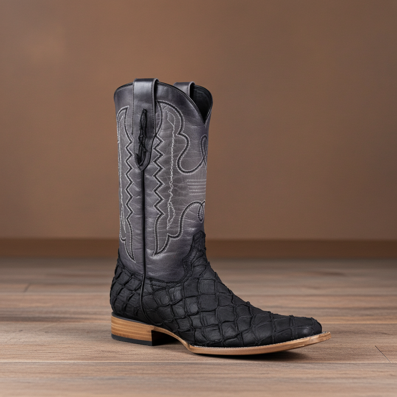 Load image into Gallery viewer, 8019 - RockinLeather Men&#39;s Genuine Pirarucu Square Toe Western Boot
