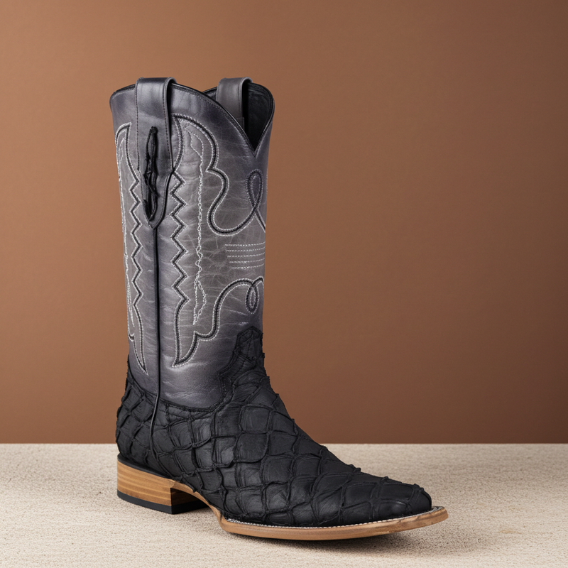 Load image into Gallery viewer, 8019 - RockinLeather Men&#39;s Genuine Pirarucu Square Toe Western Boot
