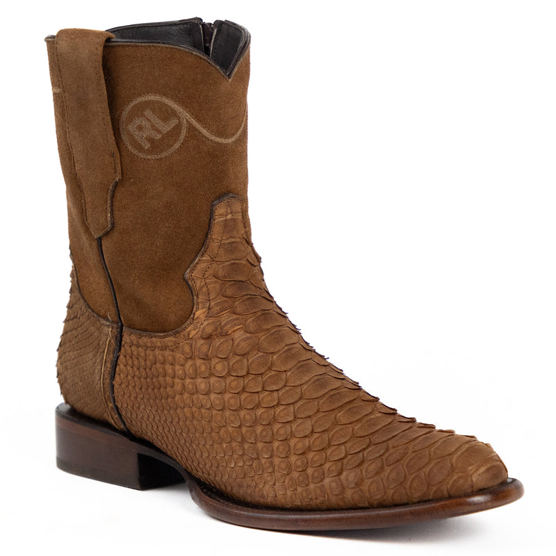 Load image into Gallery viewer, 8031 - RockinLeather Men&#39;s Genuine Sanded Honey Python Boots With Zipper
