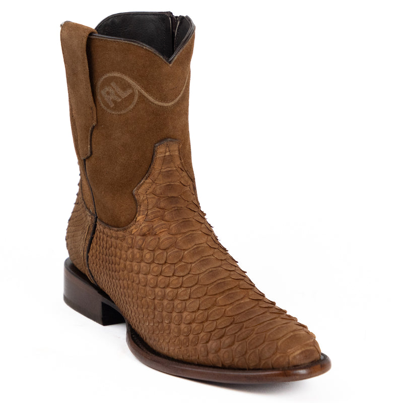 Load image into Gallery viewer, 8031 - RockinLeather Men&#39;s Genuine Sanded Honey Python Boots With Zipper
