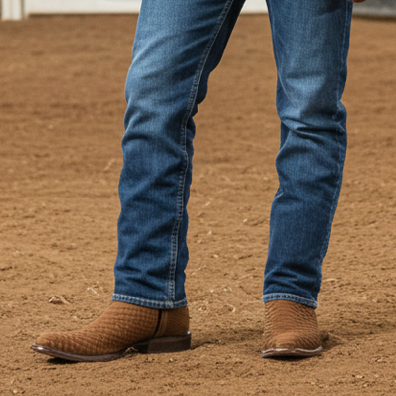 Load image into Gallery viewer, 8031 - RockinLeather Men&#39;s Genuine Sanded Honey Python Boots With Zipper
