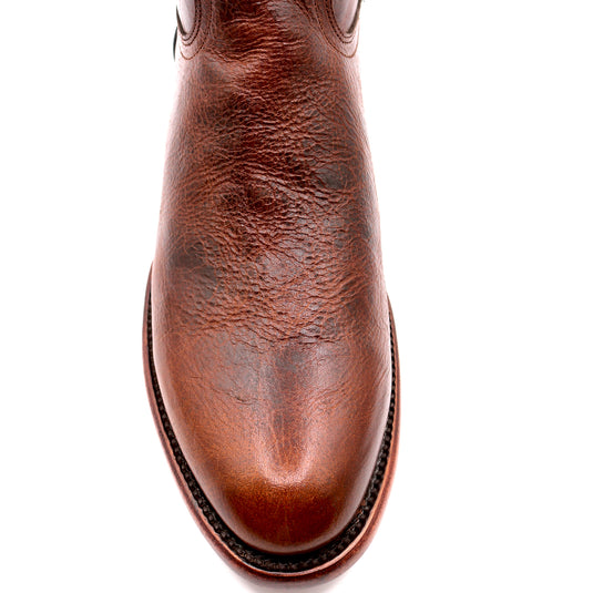 8032 - RockinLeather Men's Brown Zip Up Cowhide Western Boots