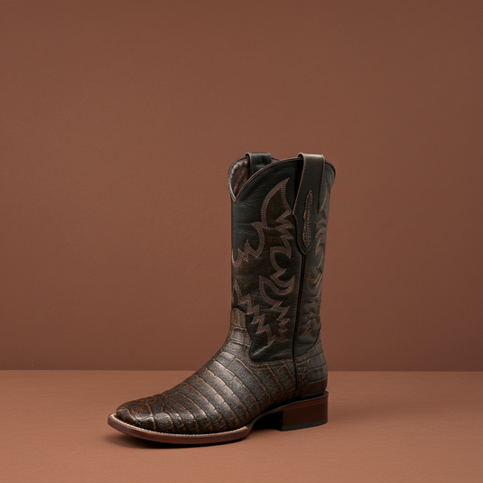 8035 - RockinLeather Men's Caiman Square Toe Western Boot