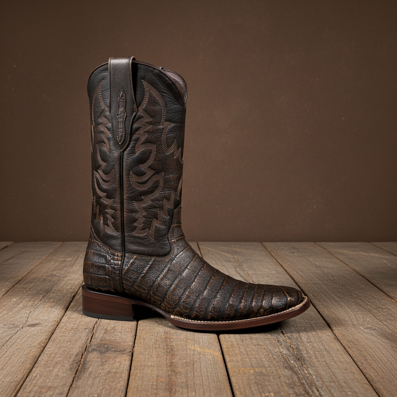 Load image into Gallery viewer, 8035 - RockinLeather Men&#39;s Caiman Square Toe Western Boot
