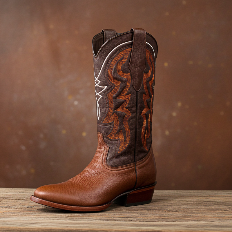 Load image into Gallery viewer, 8039 - RockinLeather Men&#39;s Genuine Brown Deer Skin Western Boot
