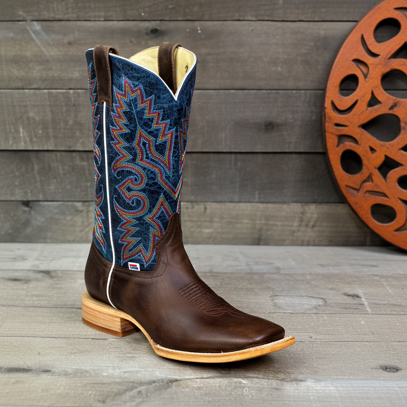 Load image into Gallery viewer, 1157 - RockinLeather Men&#39;s Chocolate Cowhide Western Boot
