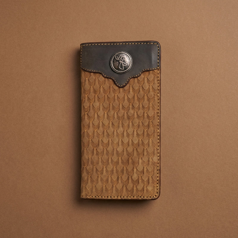 Load image into Gallery viewer, W131 - RockinLeather Rodeo Wallet w/ Deer Silhouette Concho
