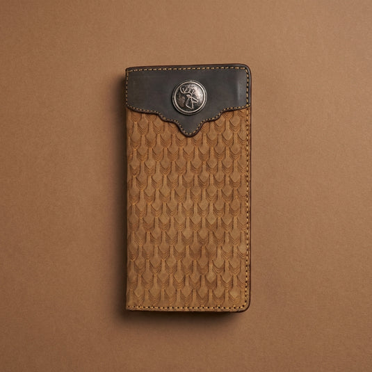 W131 - RockinLeather Rodeo Wallet w/ Deer Silhouette Concho