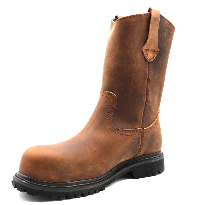 Load image into Gallery viewer, 9002 - RockinLeather Men&#39;s Crazy Horse Round Steel Toe Boot
