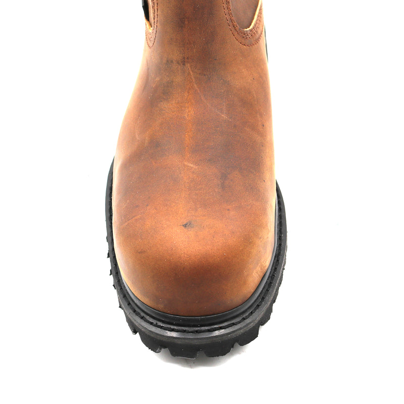 Load image into Gallery viewer, 9002 - RockinLeather Men&#39;s Crazy Horse Round Steel Toe Boot
