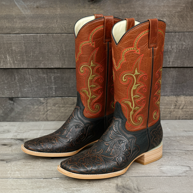 Load image into Gallery viewer, 1190 - RockinLeather Men&#39;s Stamped Cowhide Leather Boot

