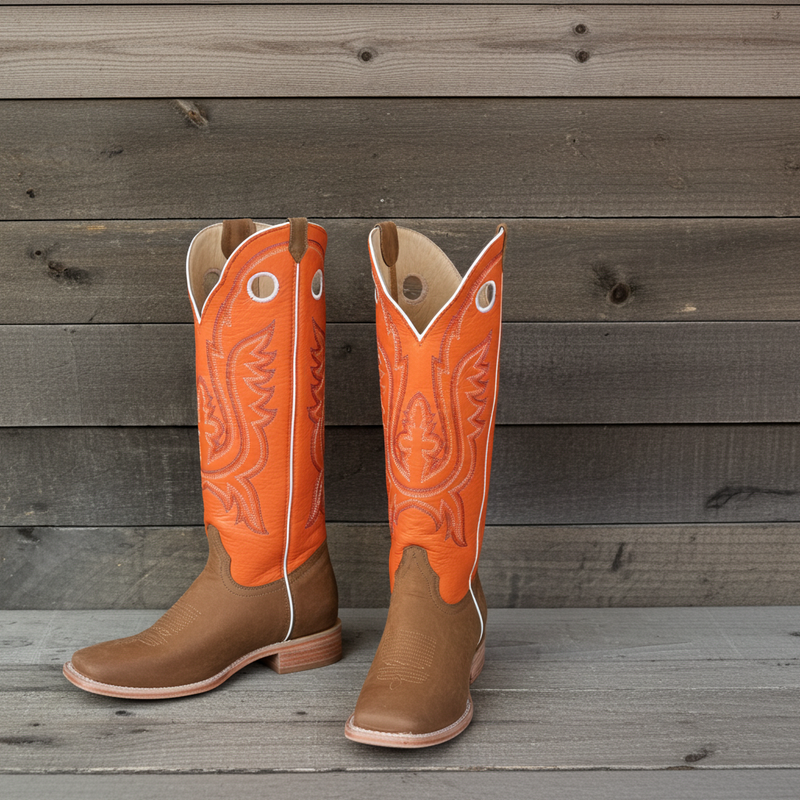 Load image into Gallery viewer, 1104 - RockinLeather Men&#39;s Buckaroo Orange Shaft Western Boot
