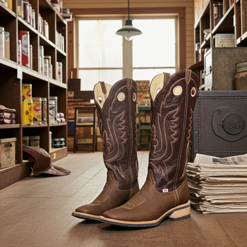 Load image into Gallery viewer, 1121 - RockinLeather Men&#39;s Buckaroo Distressed Brown Western Boot
