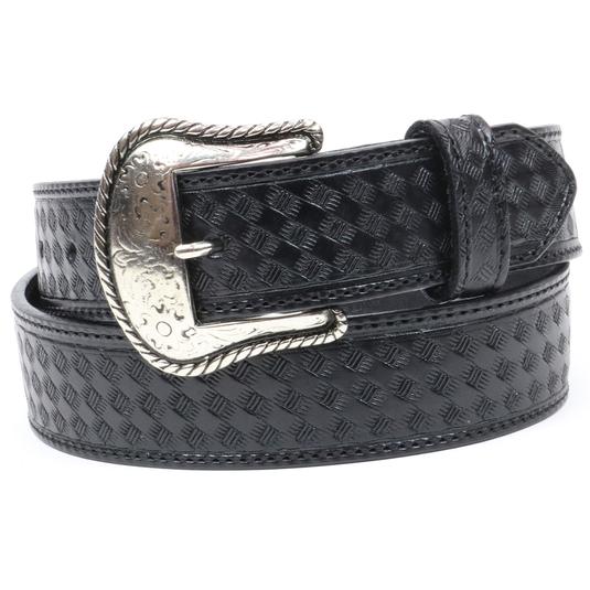 B1023 - RockinLeather Black Cowhide Leather Belt