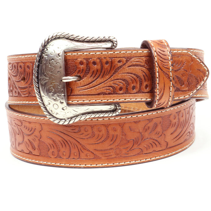 B1025 - RockinLeather Cognac Cowhide Leather Belt