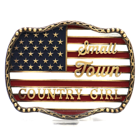 RLB006 - RockinLeather "Small Town Country Girl" Belt Buckle