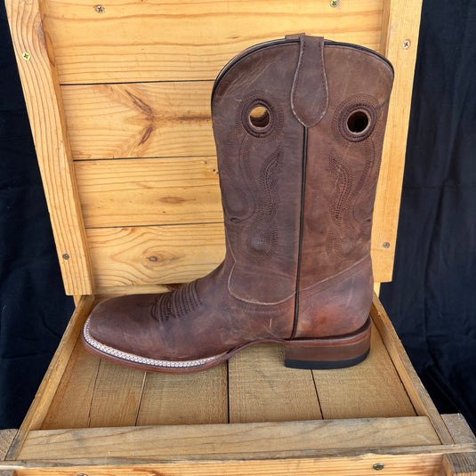 1803 - RockinLeather Men's Mad Dog Cowhide Western Boot With Square Toe