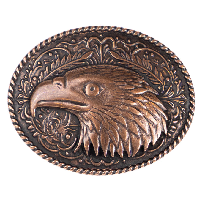 RLB507 - RockinLeather Pewter Eagle Head Belt Buckle