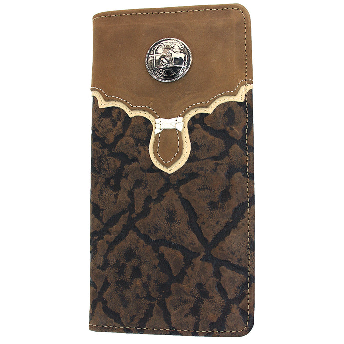 W103 - RockinLeather Rodeo Wallet w/ Cowboy Prayer Concho