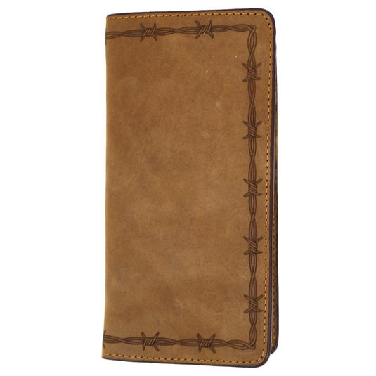 W124 - RockinLeather Rodeo Wallet w/ Laser Cut Barbed Wire