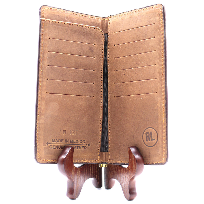 Load image into Gallery viewer, W127 - RockinLeather Rodeo Wallet w/ Embroidered Flag
