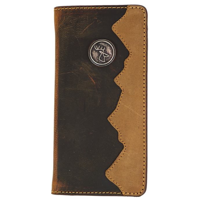 W133 - RockinLeather Rodeo Wallet w/ Deer Silhouette Concho