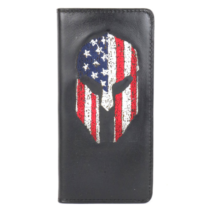 W141 - RockinLeather Black Cowhide Spartan Rodeo Wallet