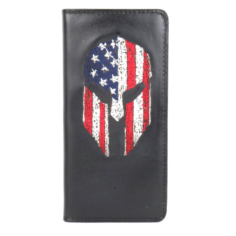 Load image into Gallery viewer, W141 - RockinLeather Black Cowhide Spartan Rodeo Wallet
