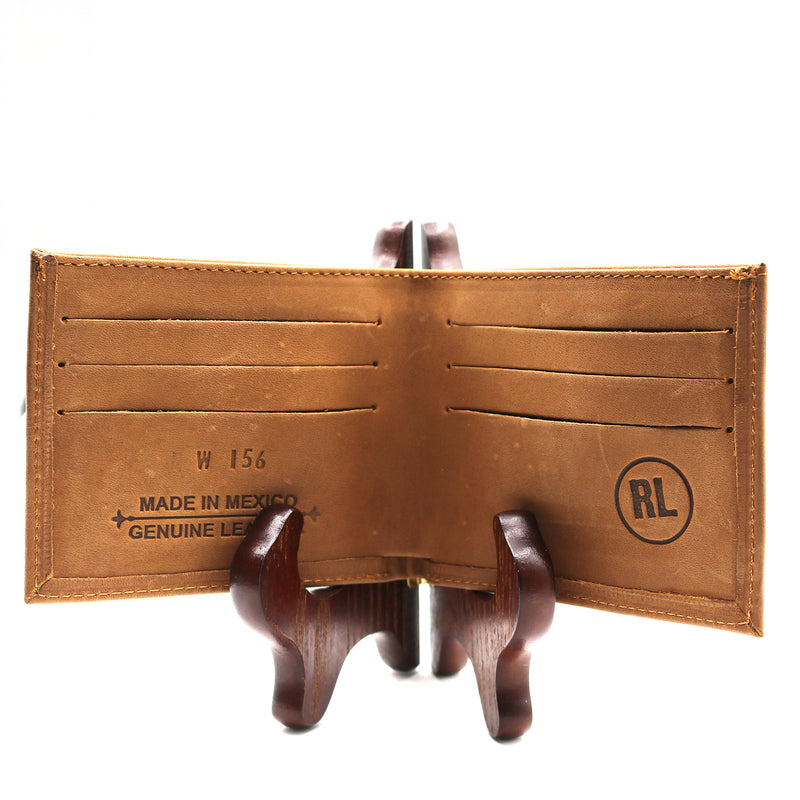 Load image into Gallery viewer, W156 - RockinLeather BiFold Wallet with Embroidered American Flag
