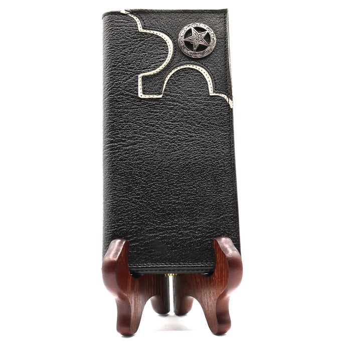 W21 - RockinLeather Black Bullhide Rodeo Wallet