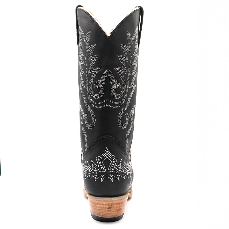 Load image into Gallery viewer, 2207 - RockinLeather Women&#39;s Black Western Boot With White Embroidery
