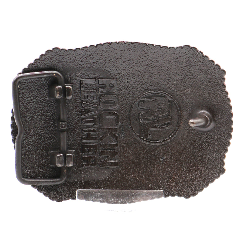 Load image into Gallery viewer, RLB011 - RockinLeather Brushed Antique Brass Buffalo Head Belt Buckle
