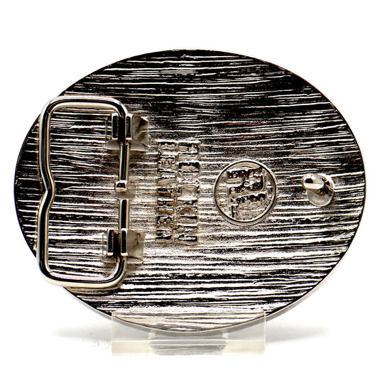 RLB502 - RockinLeather Silver Cowboy Prayer Oval Buckle