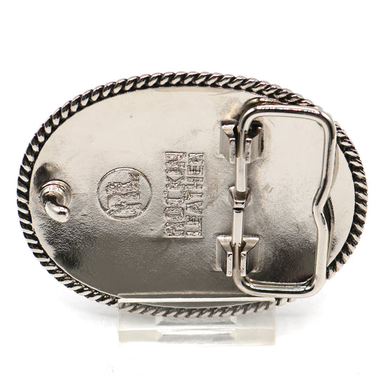 RLB500 - RockinLeather Silver Scrolled Oval Buckle