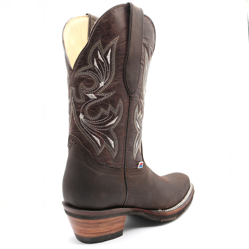 Load image into Gallery viewer, 2133 - RockinLeather Women&#39;s Dark Brown Western Boot With Narrow Square Toe
