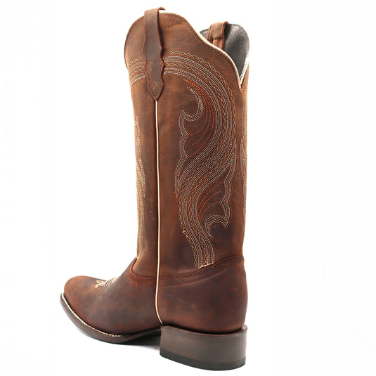 2806 - RockinLeather Women's Mad Dog Brown Western Boot