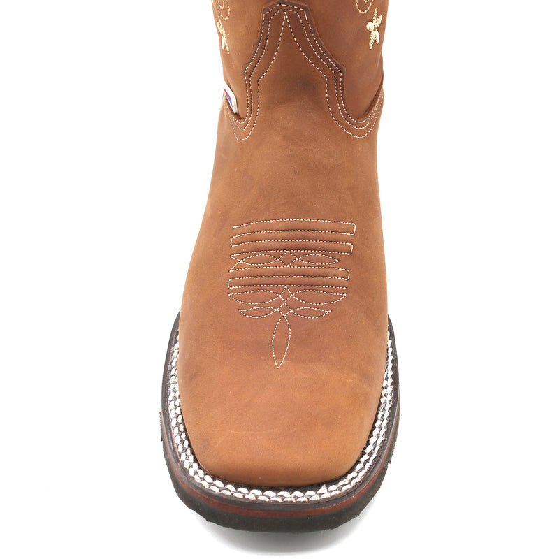 Load image into Gallery viewer, 2191 - RockinLeather Women&#39;s Crazy Horse Western Boot w/Floral Embroidery
